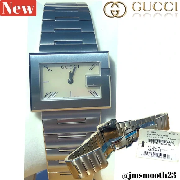 🆕 Gucci silver mother of pearl bracelet watch